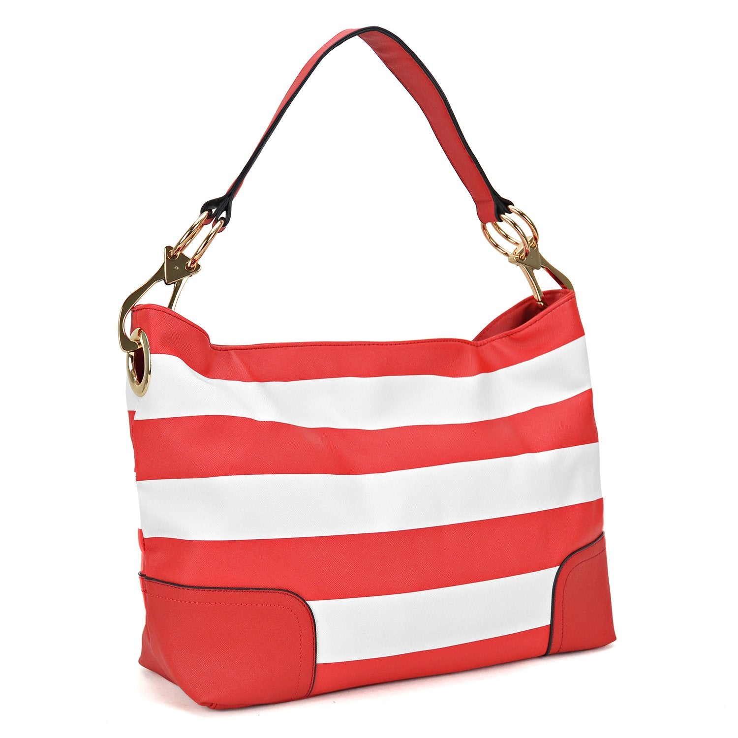 Dasein Women's Striped Satchel Handbag