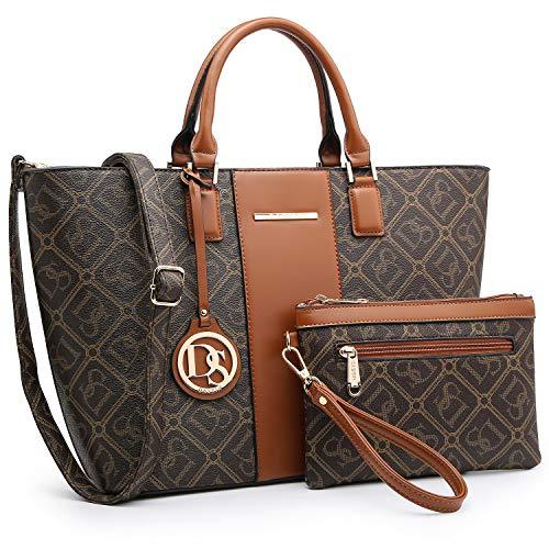  DAENO Womens Purses and Handbags Large Tote Bags for Women With  Zipper Ladies Shoulder Handle Satchel Bags 2pcs Set(Brown) : Clothing,  Shoes & Jewelry