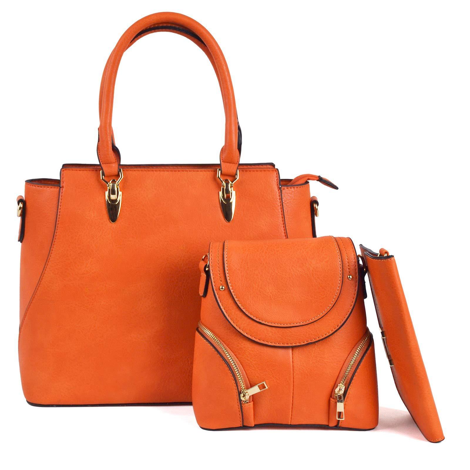 Porfeet 4Pcs Women Fashion Solid Color Soft Faux Leather Shoulder Bag  Handbag Purse Set,Light Grey - Walmart.com
