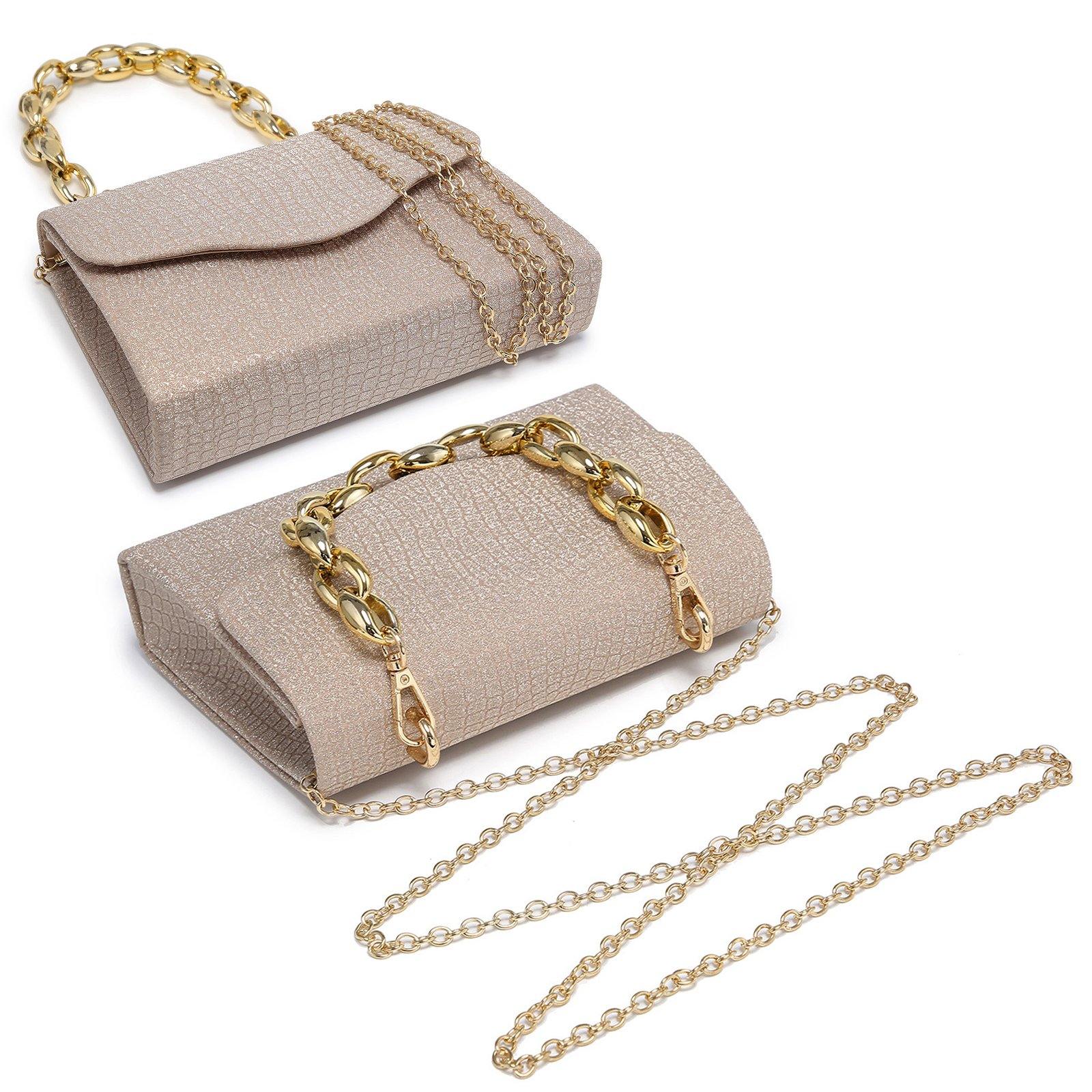 Gold Clutch Purse Evening Clutch with Tassel Silk Bridal Bags | Baginning