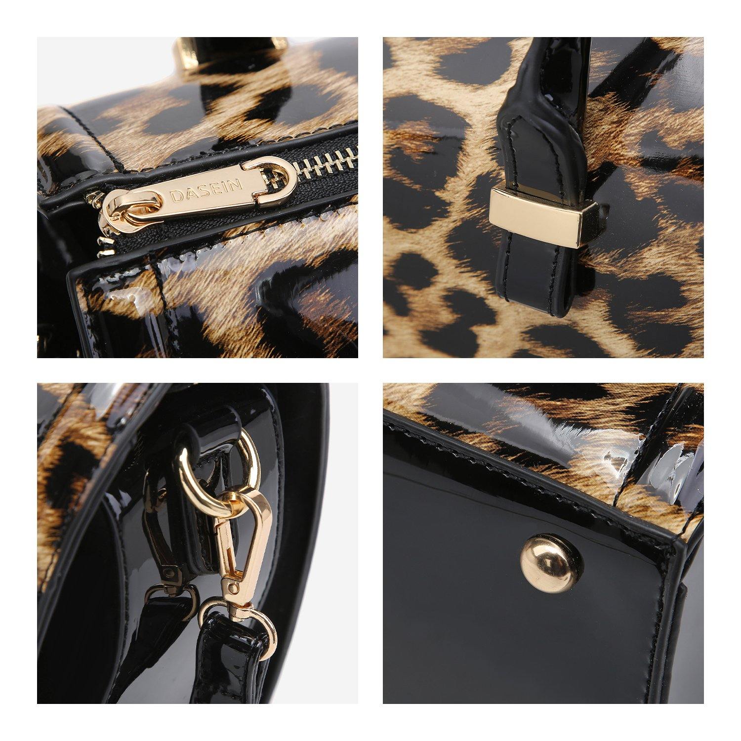 Shiny Patent Faux Leather Handbags Barrel Top Handle Purse Satchel Bag Shoulder Bag for Women